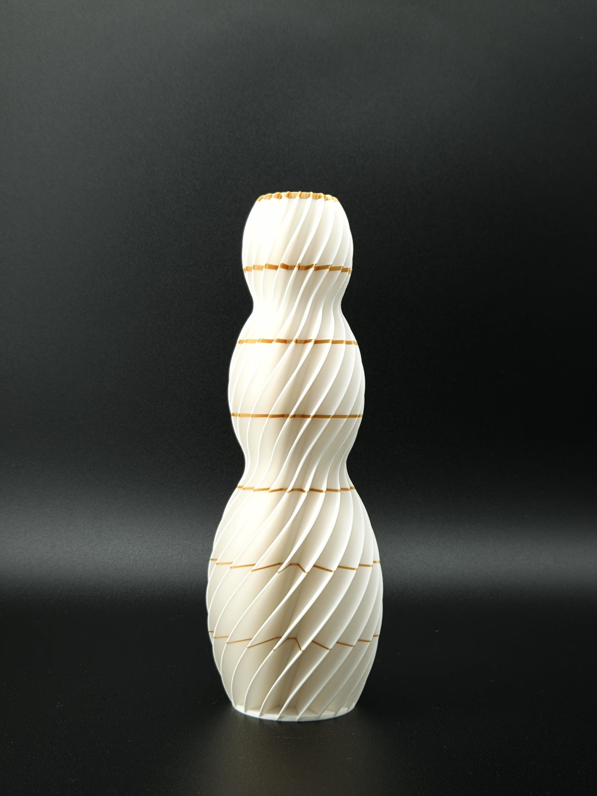 quelia Spiral 20 cm, Elfenbein & Gold Silk, Exemplar A, Ansicht 1