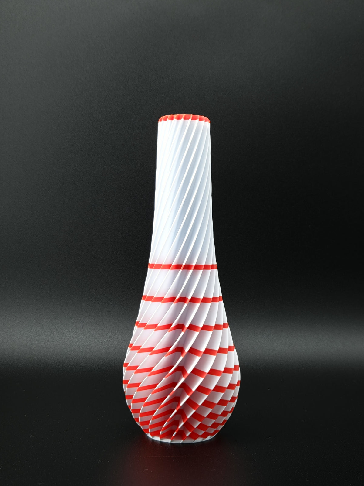 quelia Spiral 20 cm, Keramikweiß & Kirschrot, Exemplar C, Ansicht 1
