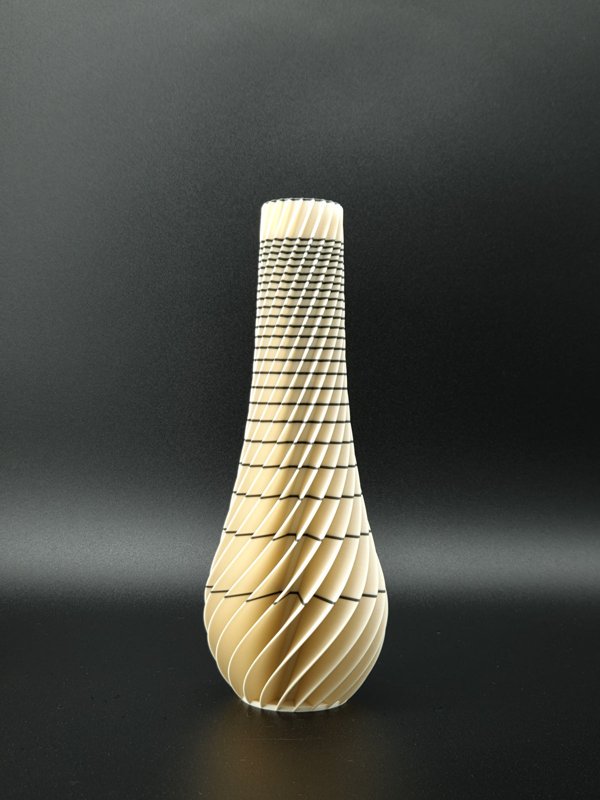 quelia Spiral 20 cm, Knochenweiß & Grau, Exemplar B, Ansicht 1
