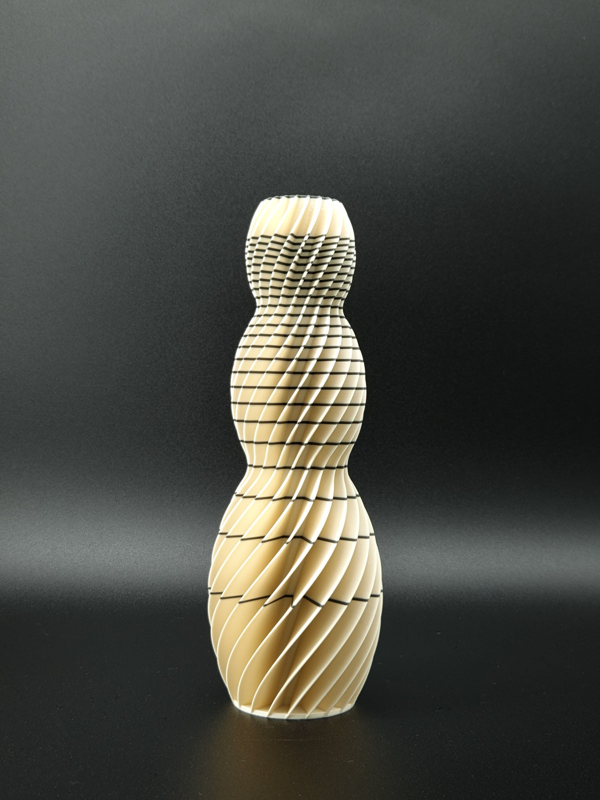 quelia Spiral 20 cm, Knochenweiß & Grau, Exemplar C, Ansicht 2