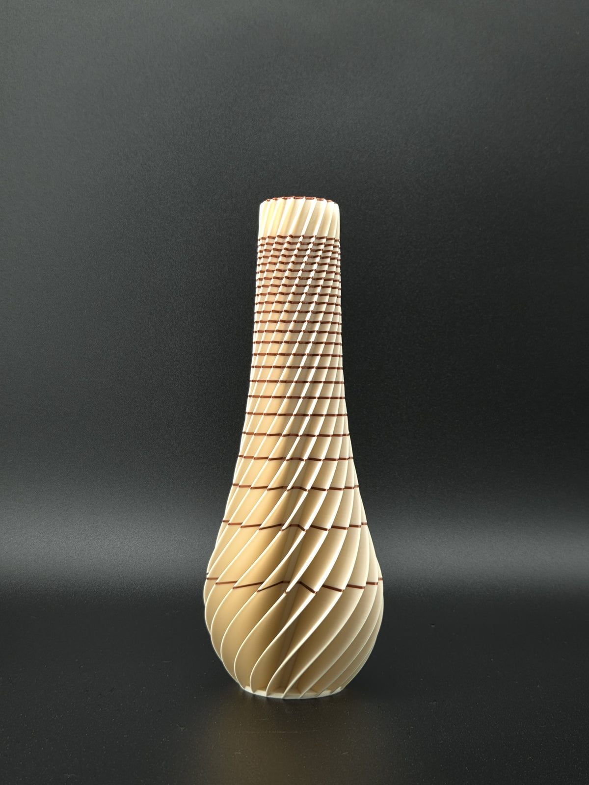 quelia Spiral 20 cm, Knochenweiß & Kupfer Silk, Exemplar A, Ansicht 1