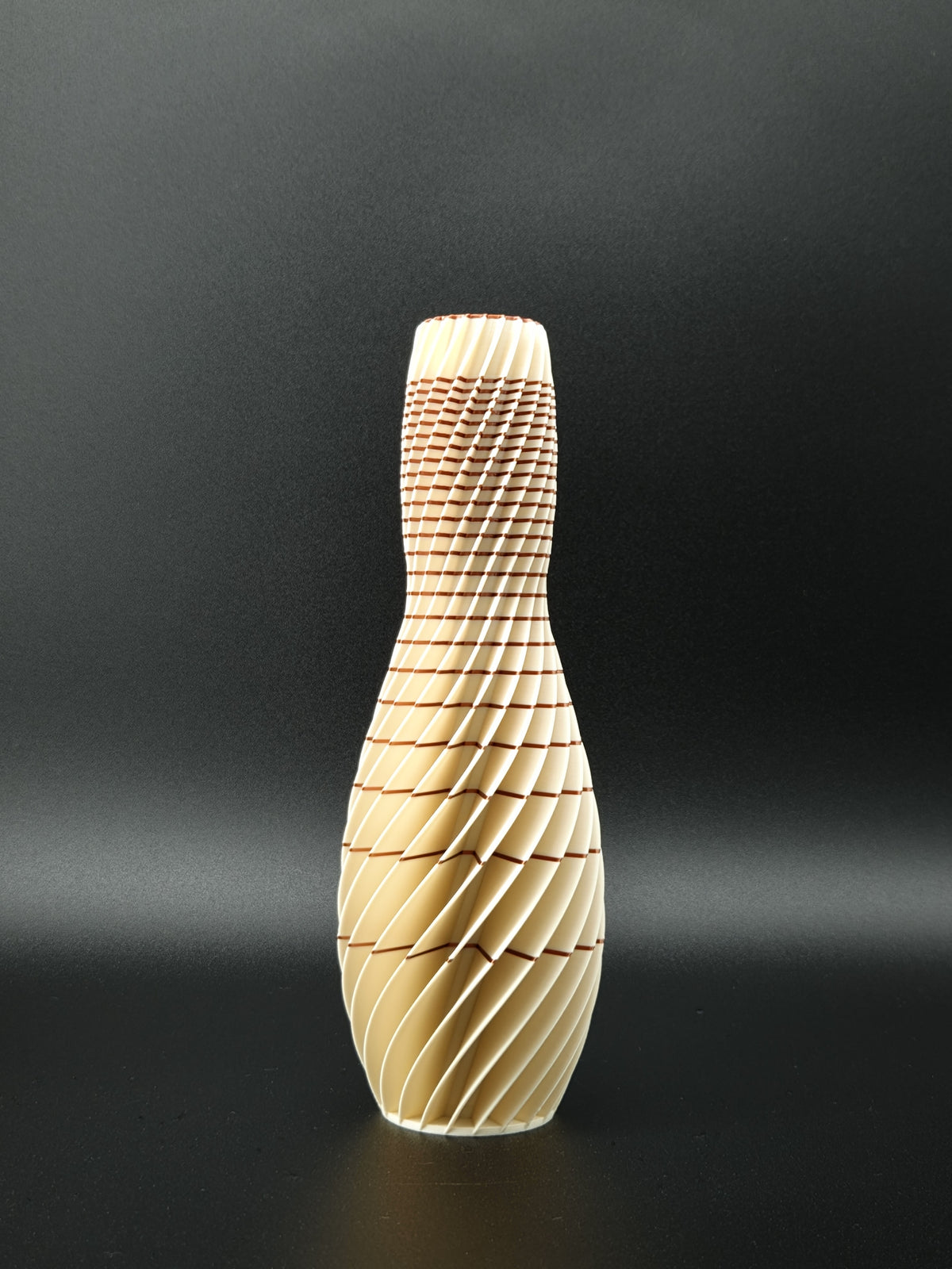 quelia Spiral 20 cm, Knochenweiß & Kupfer Silk, Exemplar C, Ansicht 2