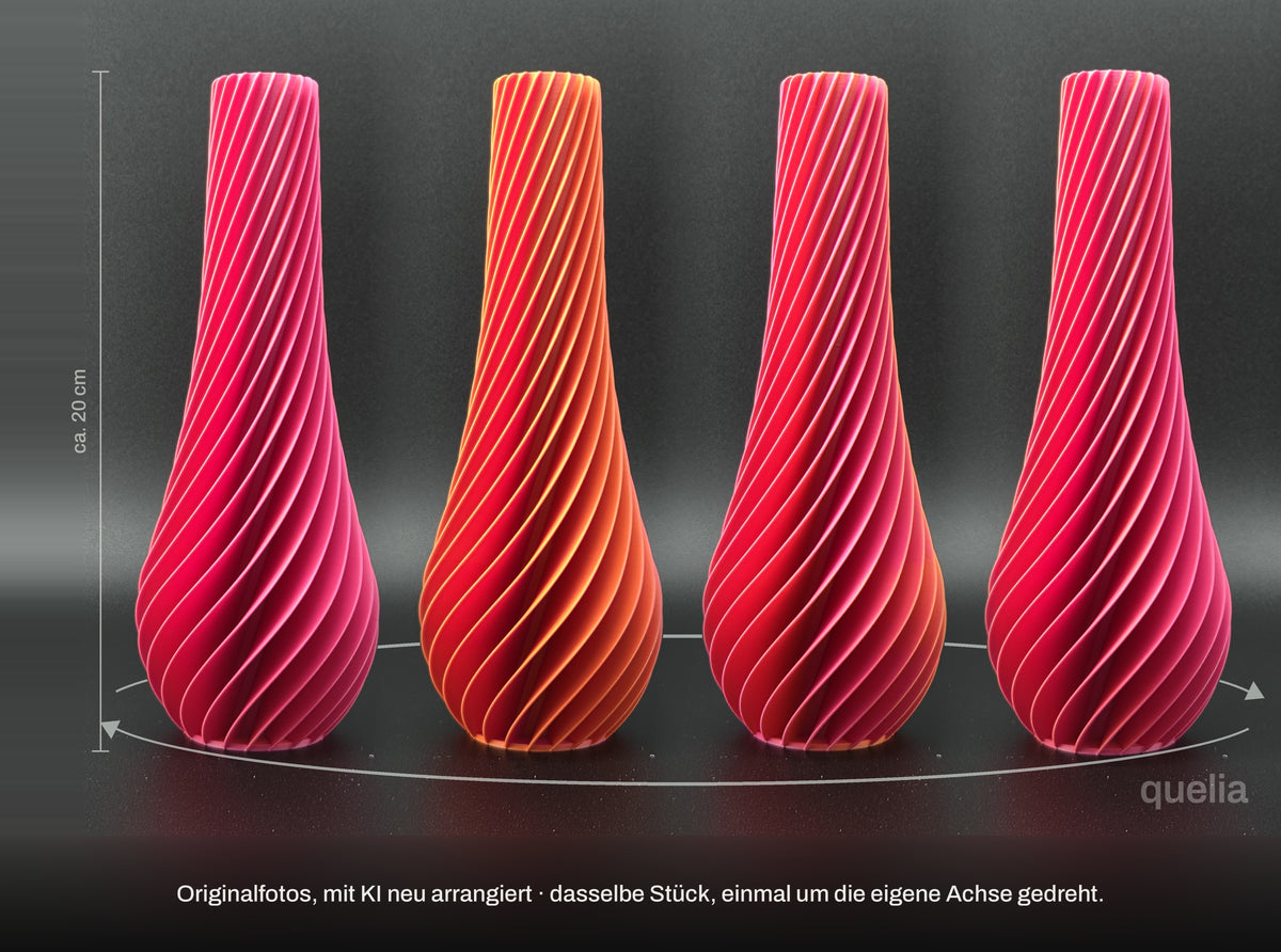 quelia Spiral 20 cm, Orange-Pink, Exemplar A, Drehbild