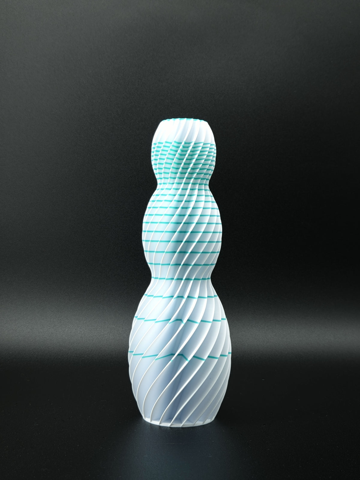 quelia Spiral 20 cm, Keramikweiß & Mint, Exemplar B, Ansicht 1