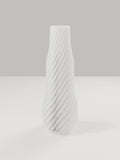 Spiral Vase No. 01 in Elfenbeinweiß – quelia Dekovase aus dem 3D-Druck