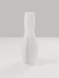 Spiral Vase No. 04 in Elfenbeinweiß – quelia Dekovase aus dem 3D-Druck