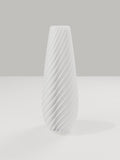 Spiral Vase No. 05 in Elfenbeinweiß – quelia Dekovase aus dem 3D-Druck