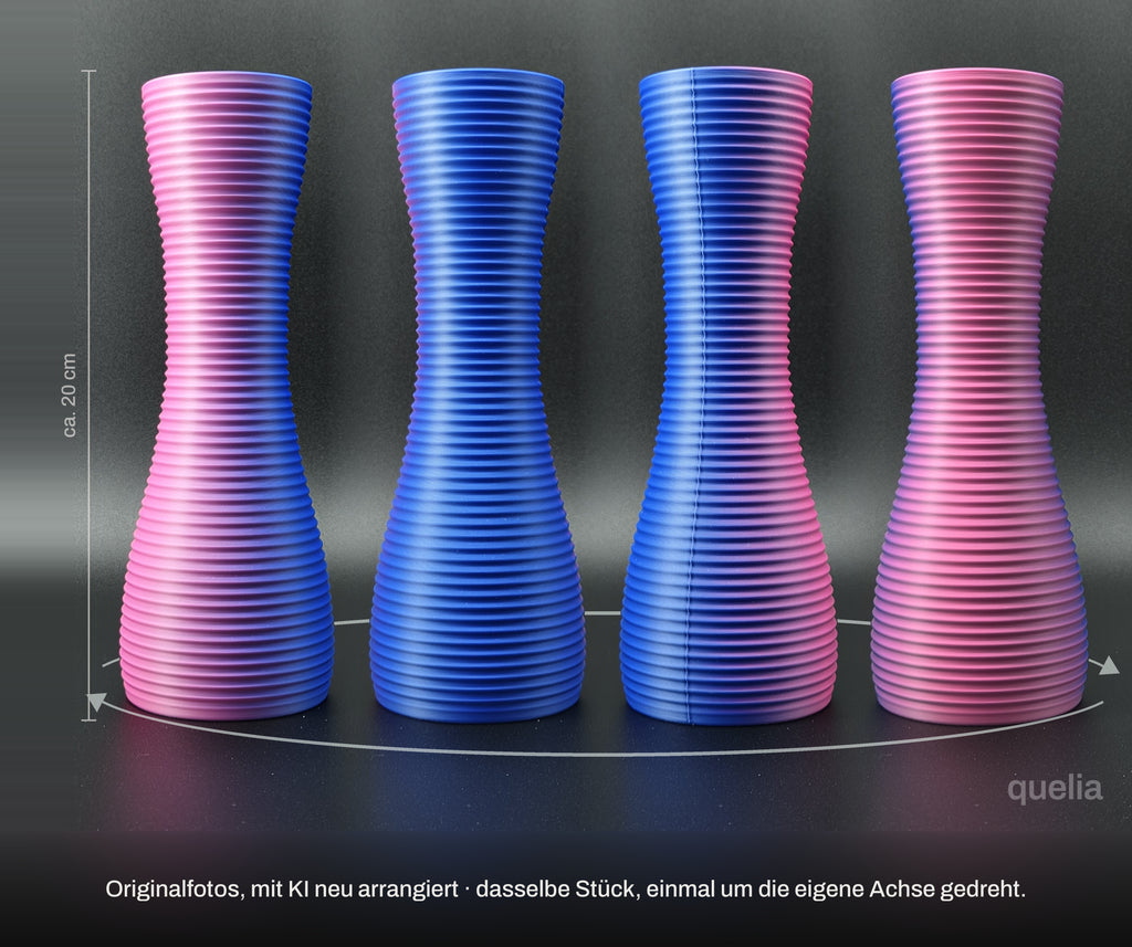 quelia TALORA gerillt 20 cm, Lila-Pink, Drehbild