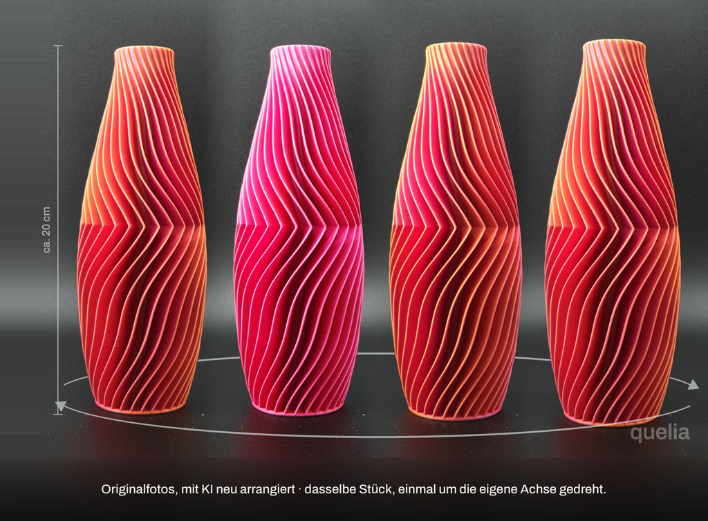 quelia TALORA Knospe Flow 20 cm, Orange-Pink, Drehbild
