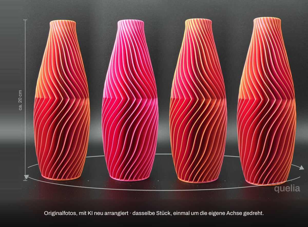 quelia TALORA Knospe Flow 20 cm, Orange-Pink, Drehbild