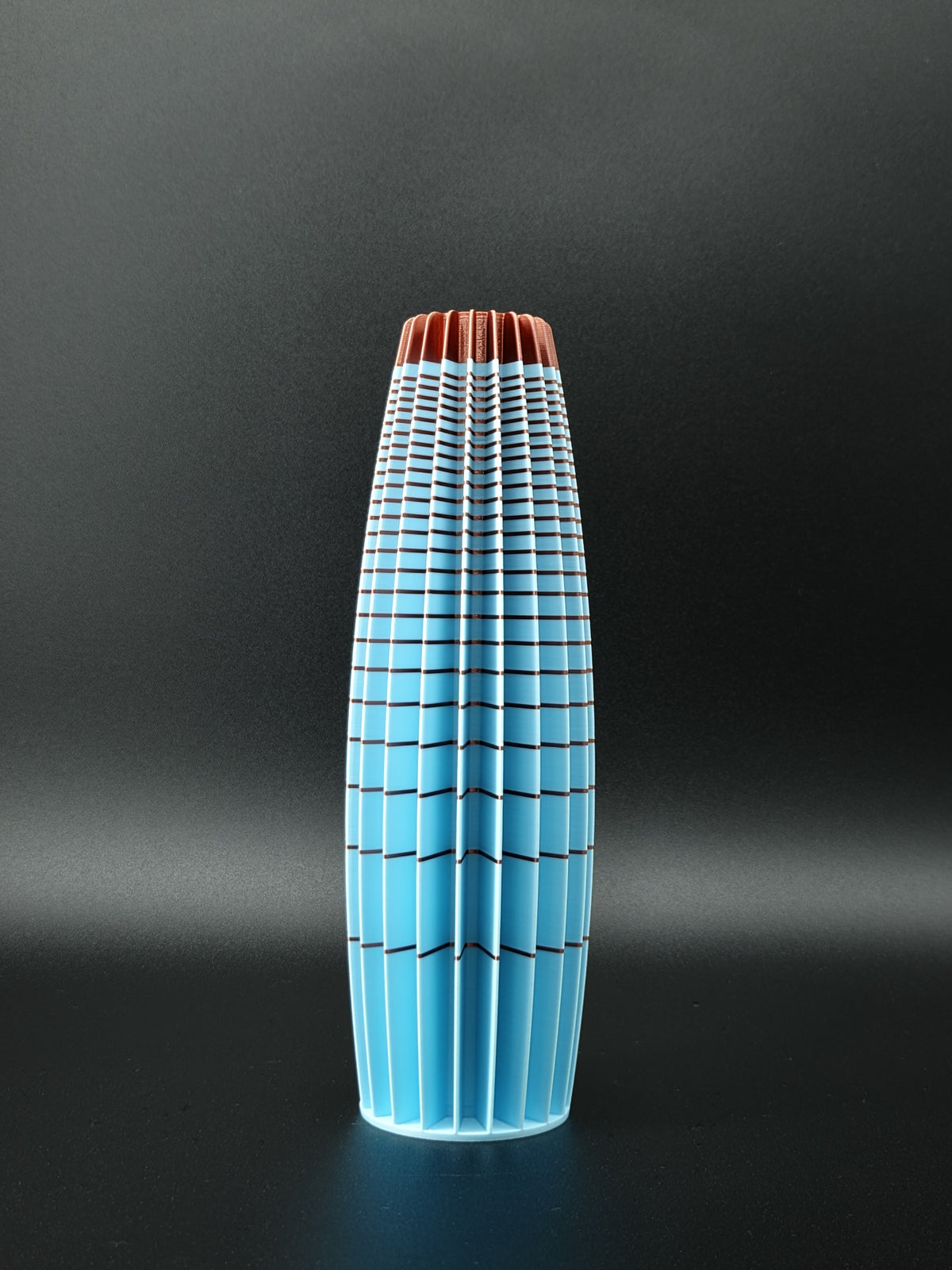 quelia Tower 20 cm, Hellblau mit Kupferrand, Ansicht 1