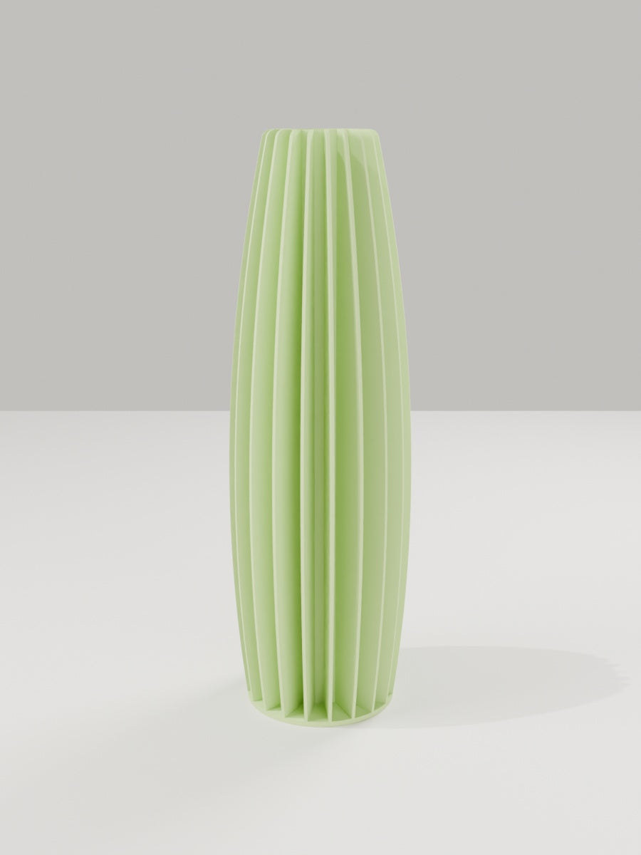 Tower Vase No. 02 in Apfelgrün – quelia Dekovase aus dem 3D-Druck