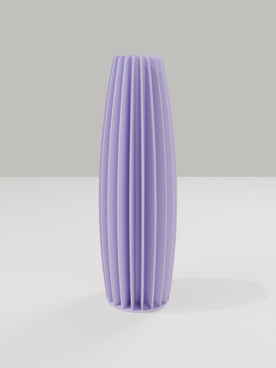 Tower Vase No. 02 in Flieder-Violett – quelia Dekovase aus dem 3D-Druck