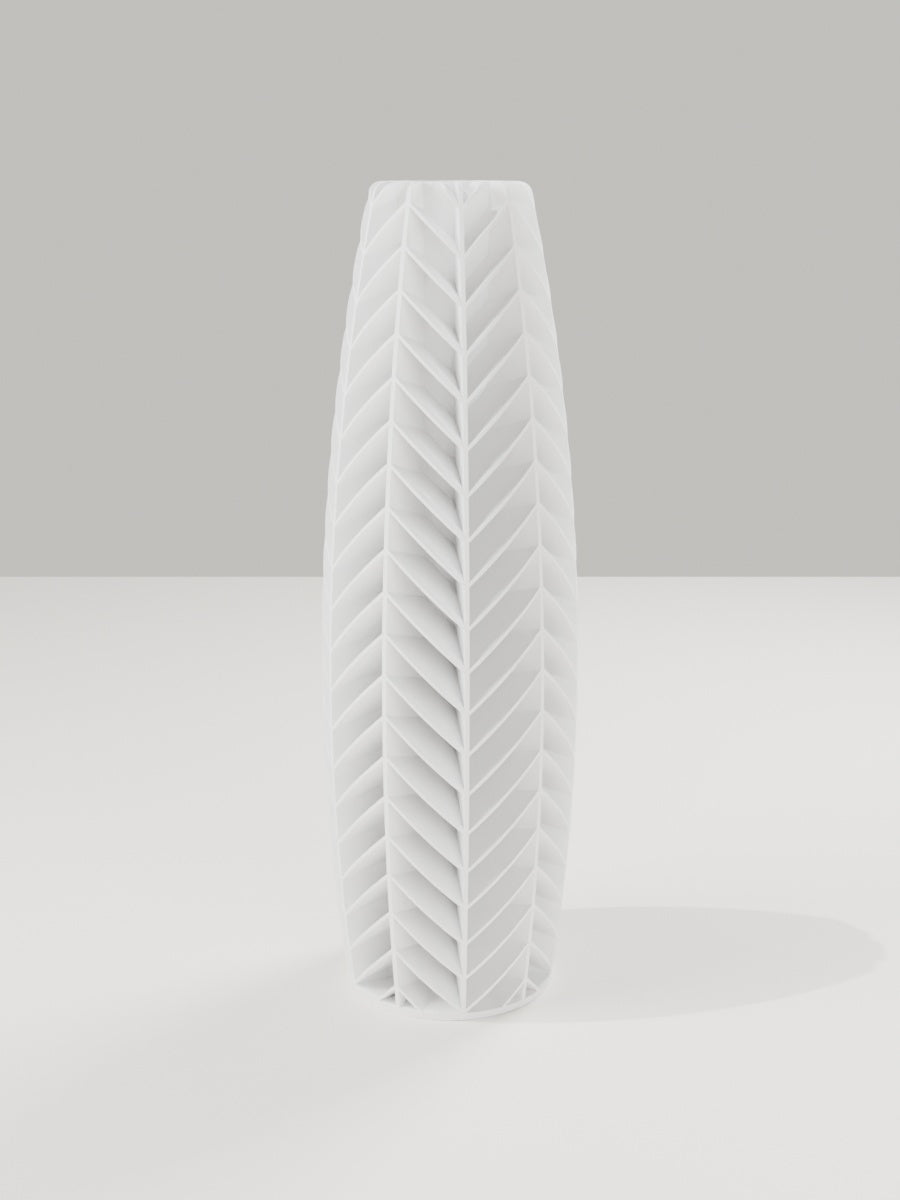 Tower Vase No. 03 in Elfenbeinweiß – quelia Dekovase aus dem 3D-Druck