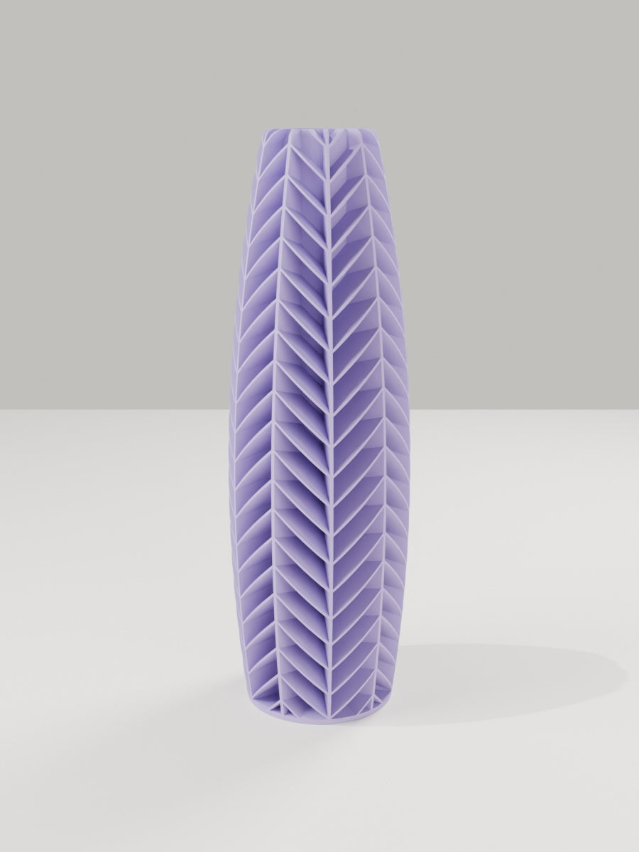 Tower Vase No. 03 in Flieder-Violett – quelia Dekovase aus dem 3D-Druck