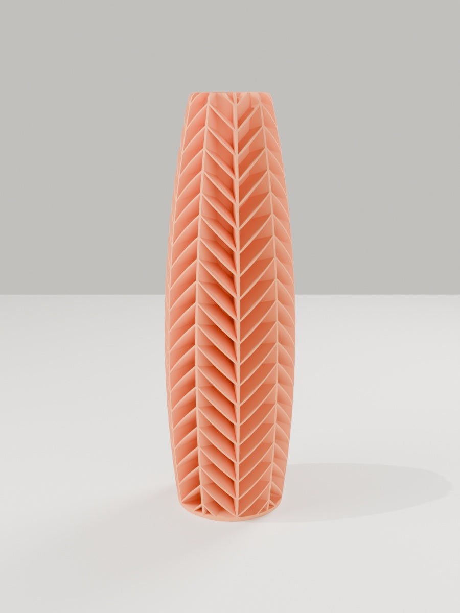 Tower Vase No. 03 in Mandarine-Orange – quelia Dekovase aus dem 3D-Druck