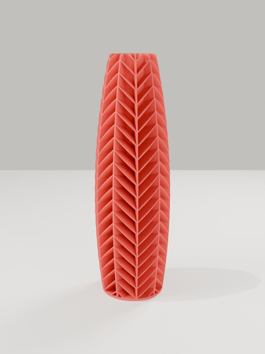 Tower Vase No. 03 in Scharlachrot – quelia Dekovase aus dem 3D-Druck