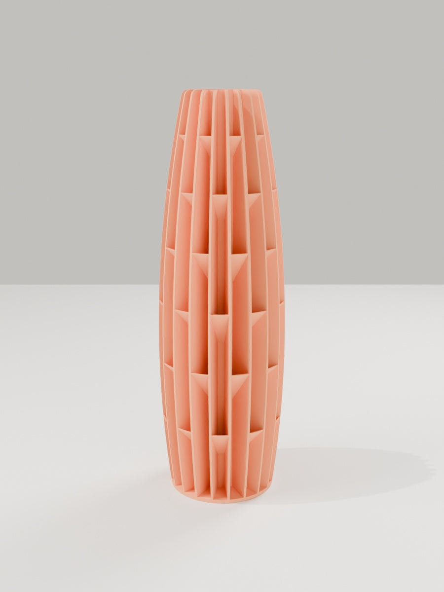 Tower Vase No. 04 in Mandarine-Orange – quelia Dekovase aus dem 3D-Druck