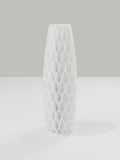 Tower Vase No. 05 in Elfenbeinweiß – quelia Dekovase aus dem 3D-Druck