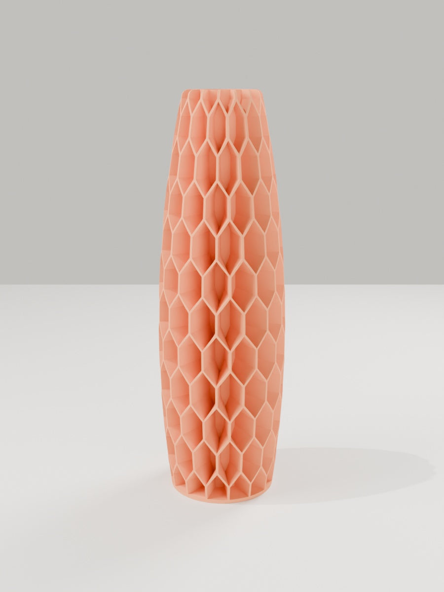 Tower Vase No. 05 in Mandarine-Orange – quelia Dekovase aus dem 3D-Druck