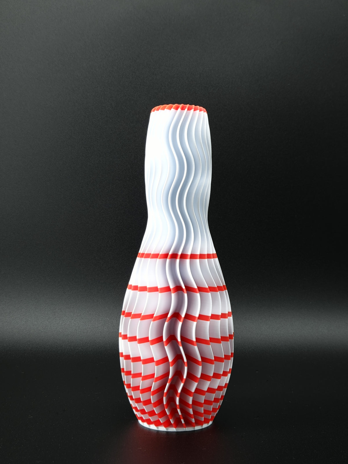 quelia Wave 20 cm, Keramikweiß & Kirschrot, Exemplar B, Ansicht 2