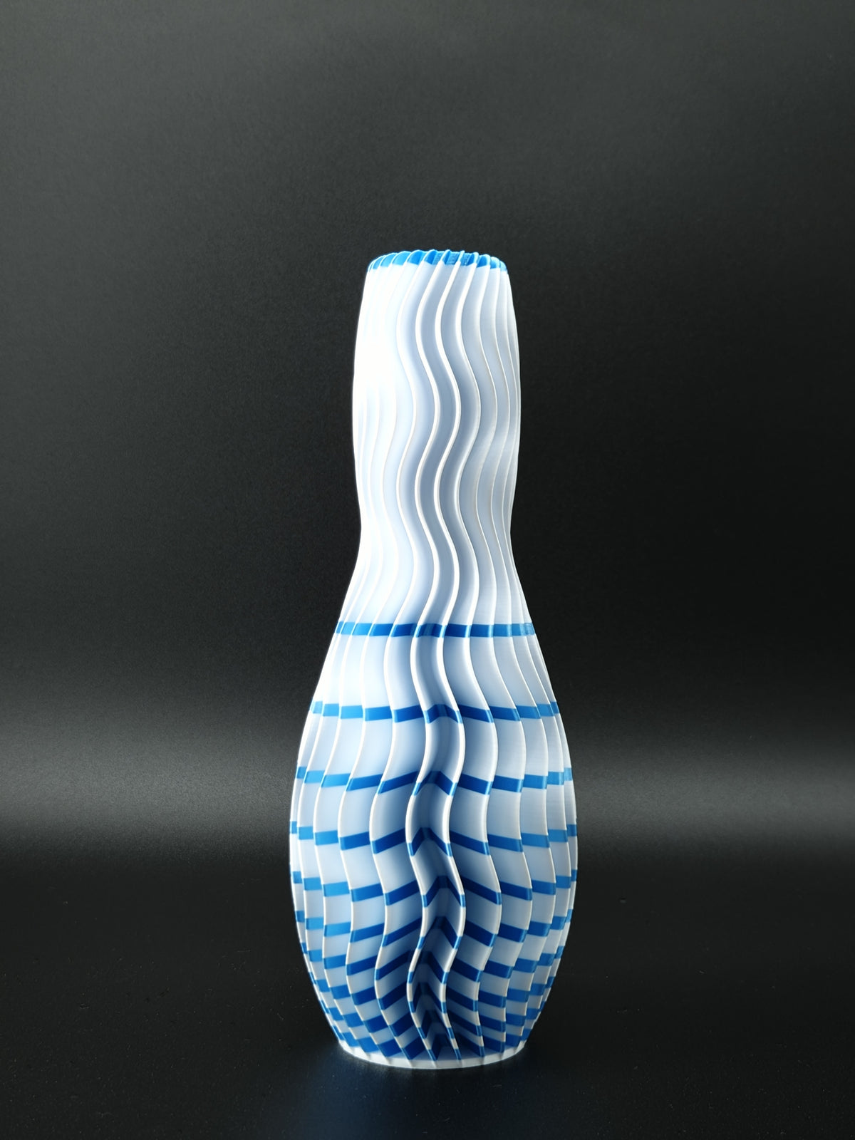 quelia Wave 20 cm, Keramikweiß & Blau, Ansicht 1