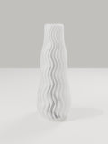 Wave Vase No. 01 in Elfenbeinweiß – quelia Dekovase aus dem 3D-Druck