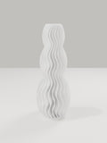 Wave Vase No. 03 in Elfenbeinweiß – quelia Dekovase aus dem 3D-Druck