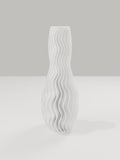 Wave Vase No. 04 in Elfenbeinweiß – quelia Dekovase aus dem 3D-Druck