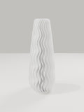 Wave Vase No. 05 in Elfenbeinweiß – quelia Dekovase aus dem 3D-Druck