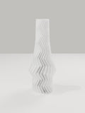 ZigZag Vase No. 03 in Elfenbeinweiß – quelia Dekovase aus dem 3D-Druck