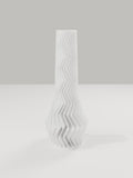 ZigZag Vase No. 04 in Elfenbeinweiß – quelia Dekovase aus dem 3D-Druck