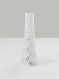 ZigZag Vase No. 05 in Elfenbeinweiß – quelia Dekovase aus dem 3D-Druck