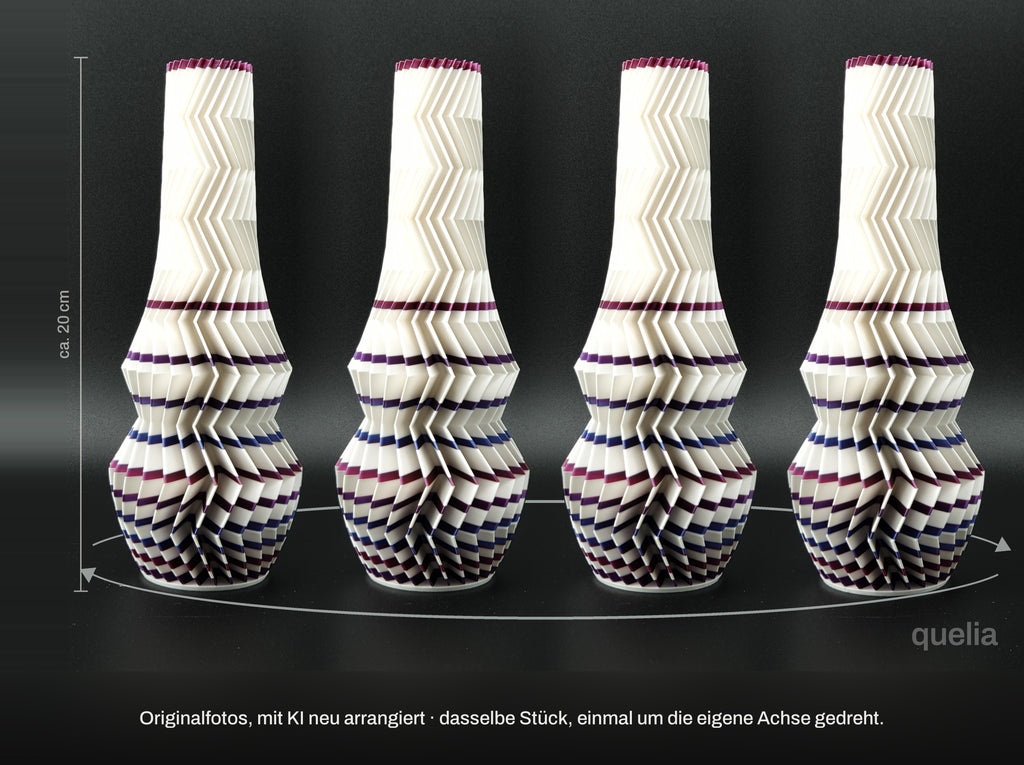 quelia ZigZag 20 cm, Elfenbein & Regenbogen Silk, Drehbild