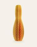 Spiral Bogen · Gelb-Orange – 3D-gedruckte Dekovase von quelia