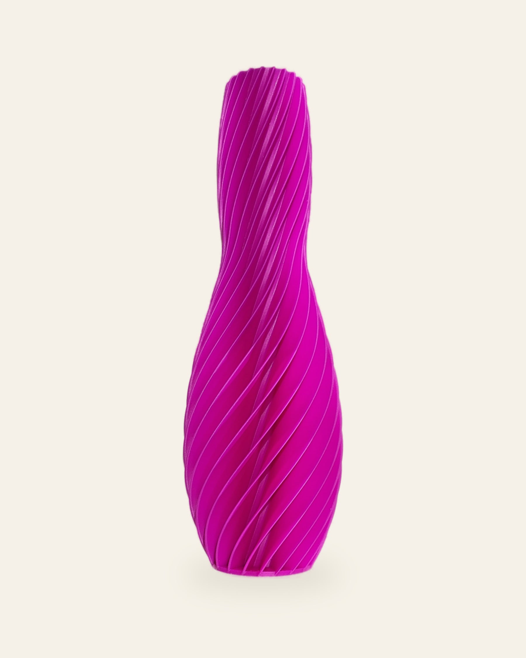 Spiral Bogen · Magenta – 3D-gedruckte Dekovase von quelia