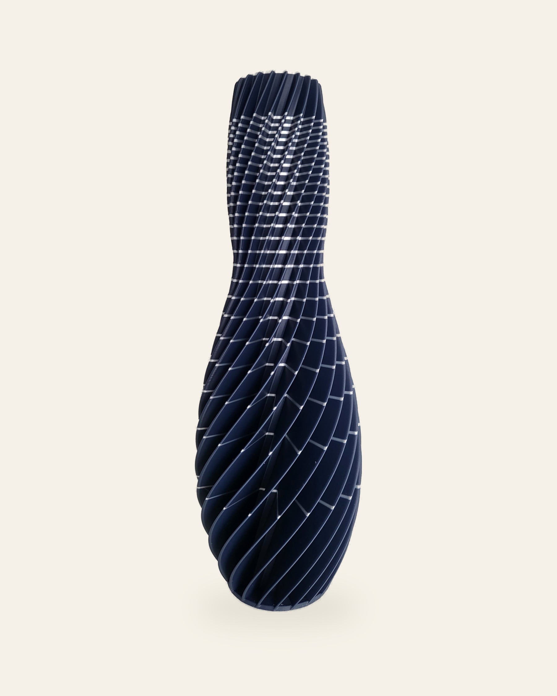 Spiral Bogen · Tiefsee – 3D-gedruckte Dekovase von quelia