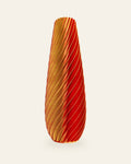 Spiral Kegel · Rot-Orange – 3D-gedruckte Dekovase von quelia