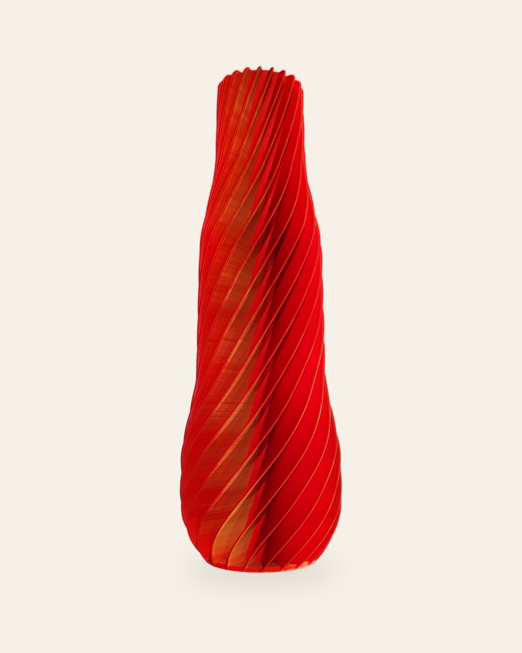 Spiral Säule · Rot – 3D-gedruckte Dekovase von quelia