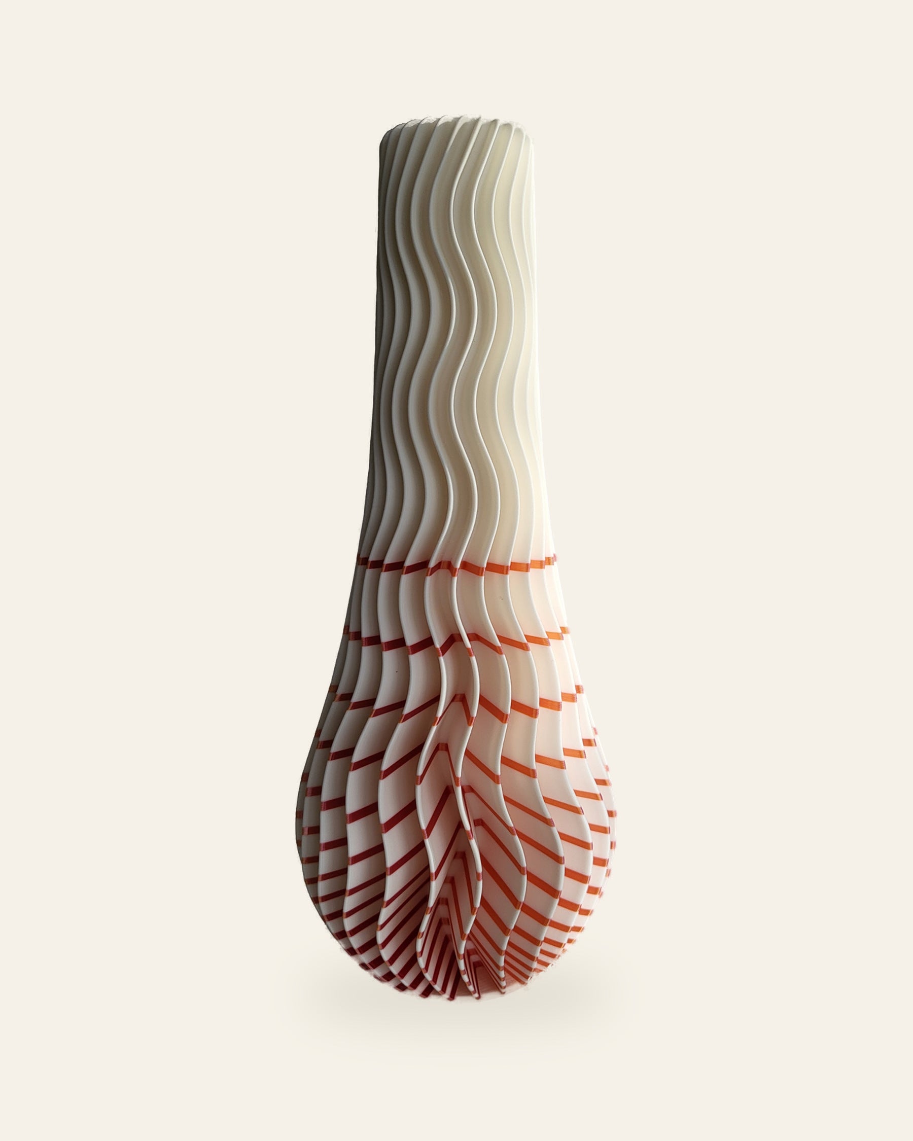 Wave Tropfen · GLUT – Elfenbein mit Silk-Orange-Bändern, von quelia aus Schwäbisch Hall