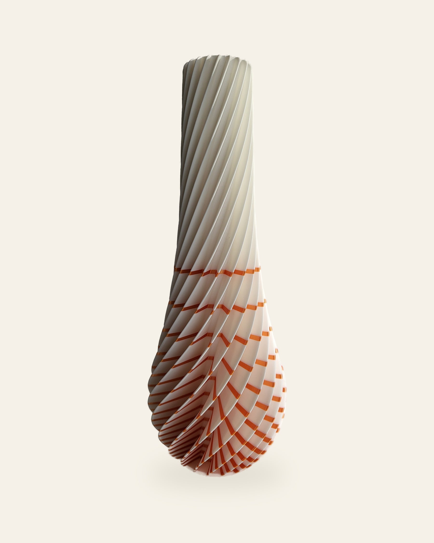 Wave Tropfen · GLUT – Elfenbein mit Silk-Orange-Bändern, von quelia aus Schwäbisch Hall – andere Ansicht