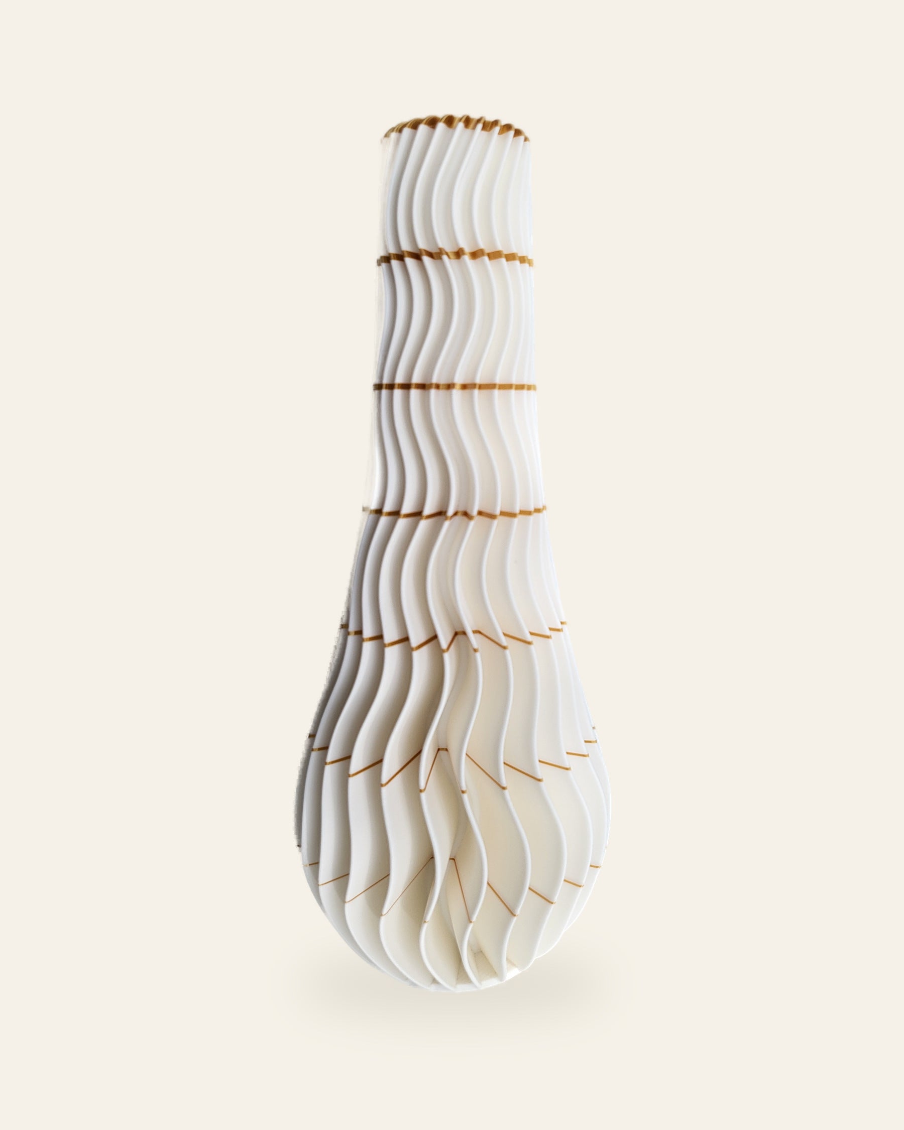 Wave Tropfen · Kupferstich – 3D-gedruckte Dekovase von quelia