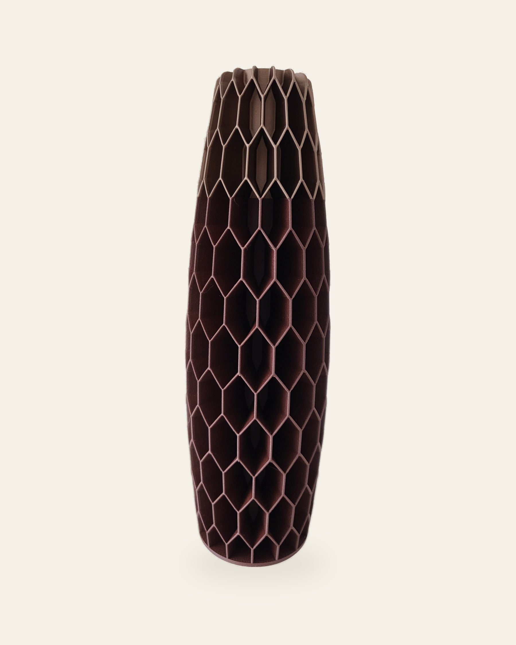 Tower Wabe · Kupfer – 3D-gedruckte Dekovase von quelia – andere Ansicht
